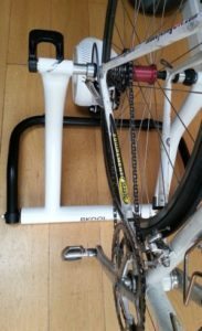 The Bkool turbo trainer set-up