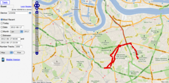 Spybike tracking map