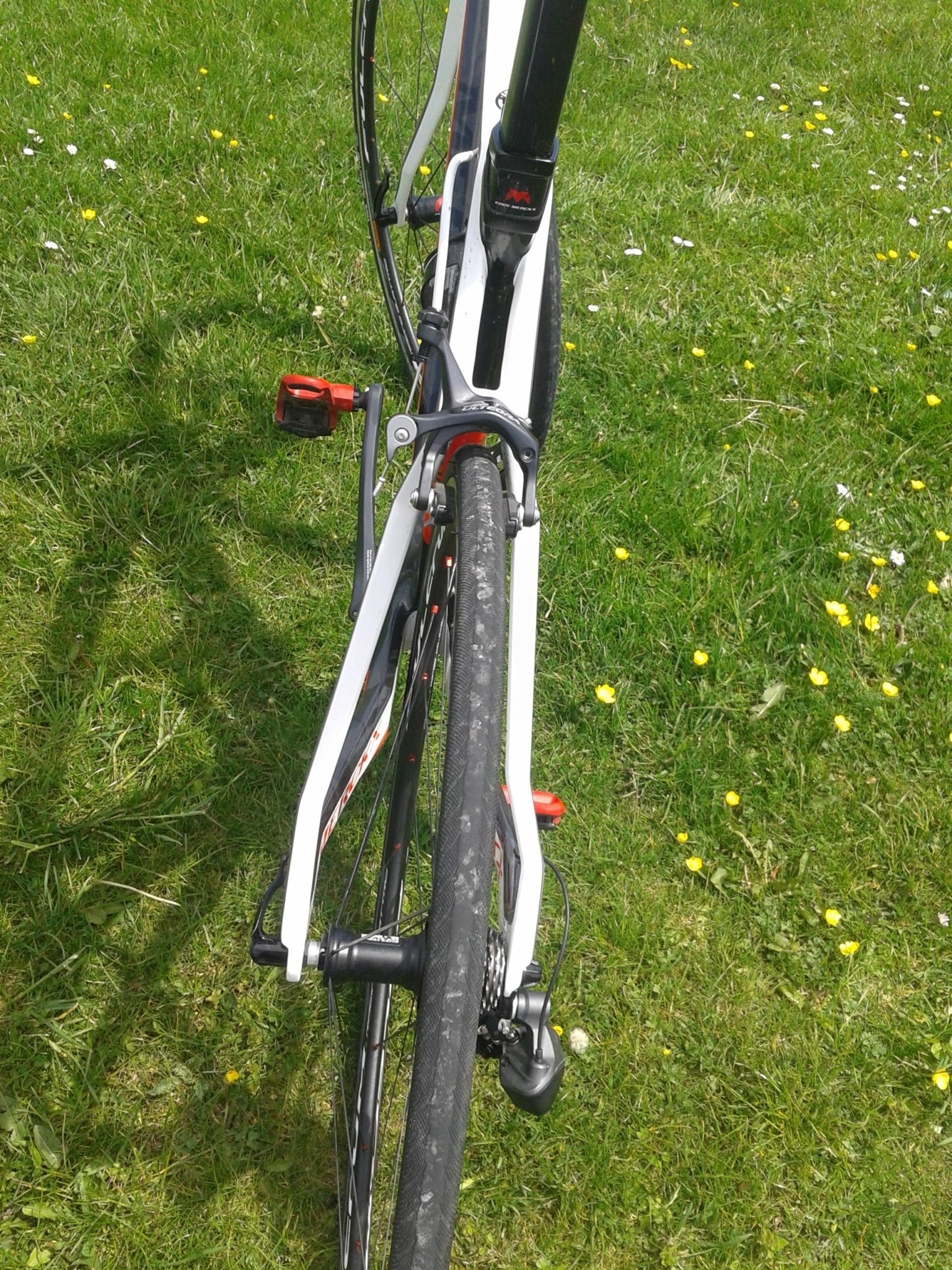 The kinked and asymetric rear end hold the promise of some compliance amidst all that stiffness.