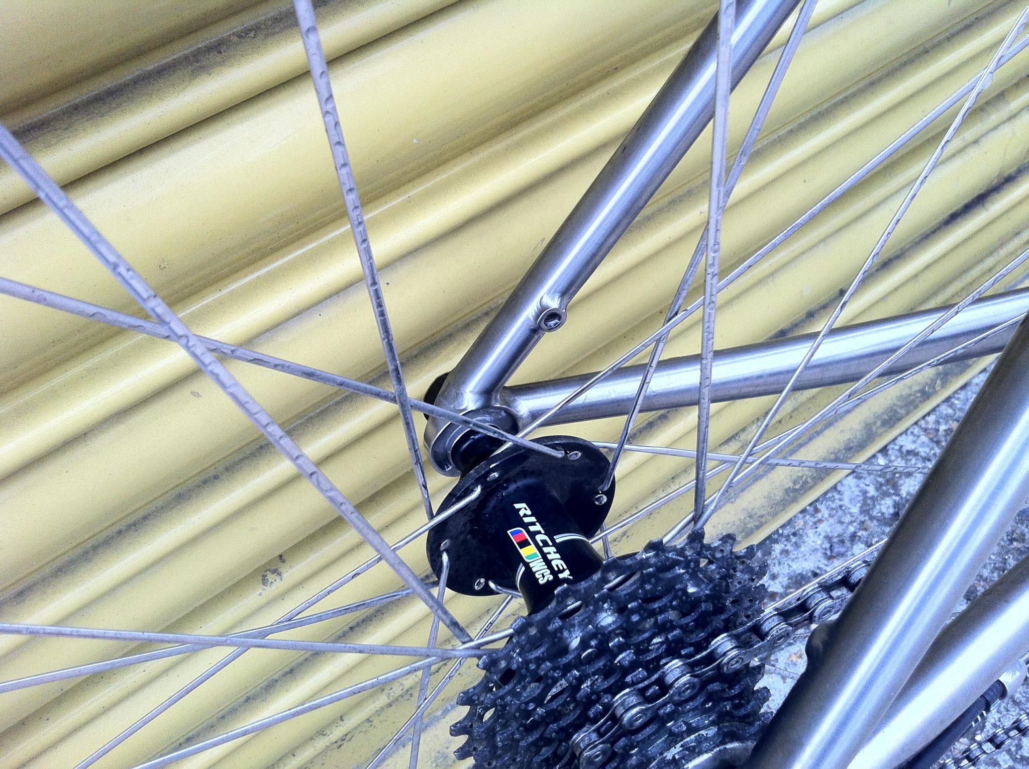 Sabbath Silk Road discreet mudguard eyes, rear hub and dropout
