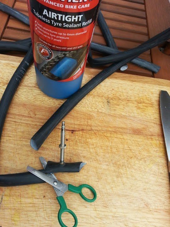 Going tubeless - trying to make tubeless valve stems