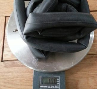 Inner tube weight post sealant is up to 108g.