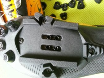 Rubber surrounded cleat pocket
