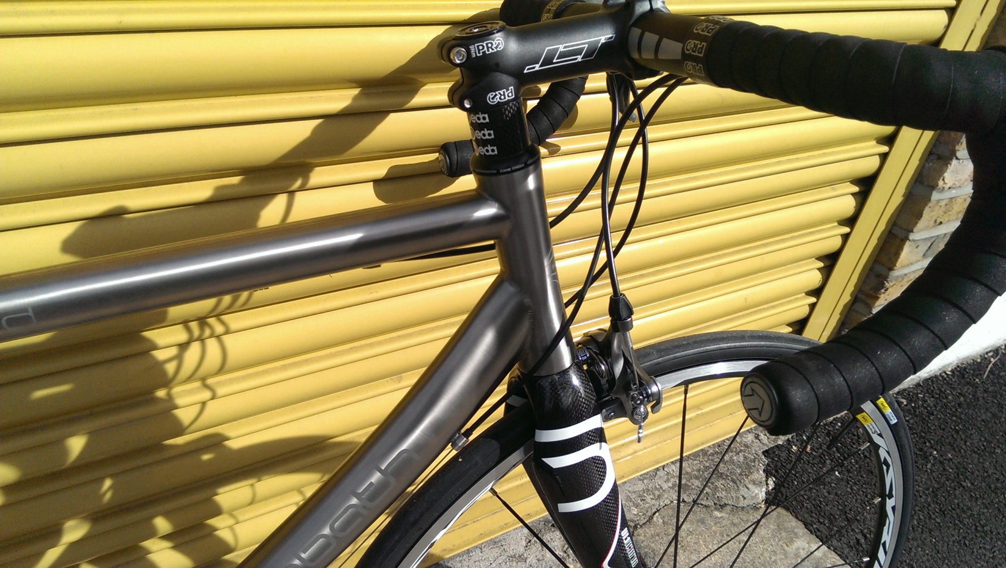 Sabbath's head tube and main tubes present a large surface area in order to provide solid welds