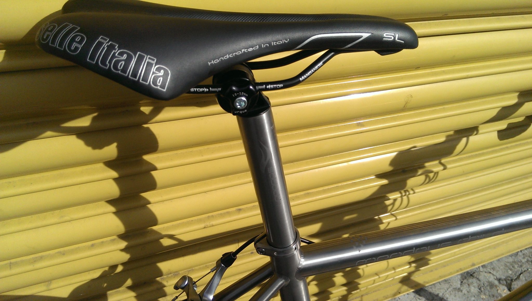 Seatpost is another very smart and, in keeping with the frame, bespoke Sabbath item