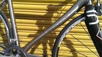 That Mondays Child downtube, shapely and effective