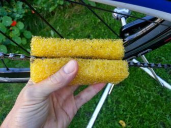 As an alternative Fenwicks have this clever chain cleaning sponge