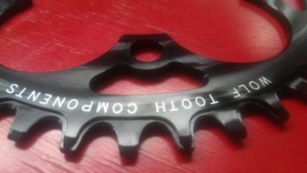Wolf Tooth Chainring's tall tooth profile is clearly visible