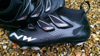 A one piece upper made from polyurethane is the main defence against mud