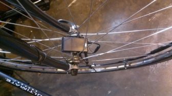 Another shot of the hub installation