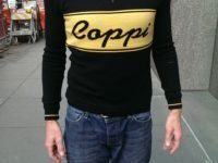 Tim out and about in San Francisco in Soigneur's Coppi jersey