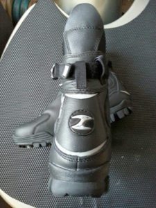 Rear reflectors on heel of boot