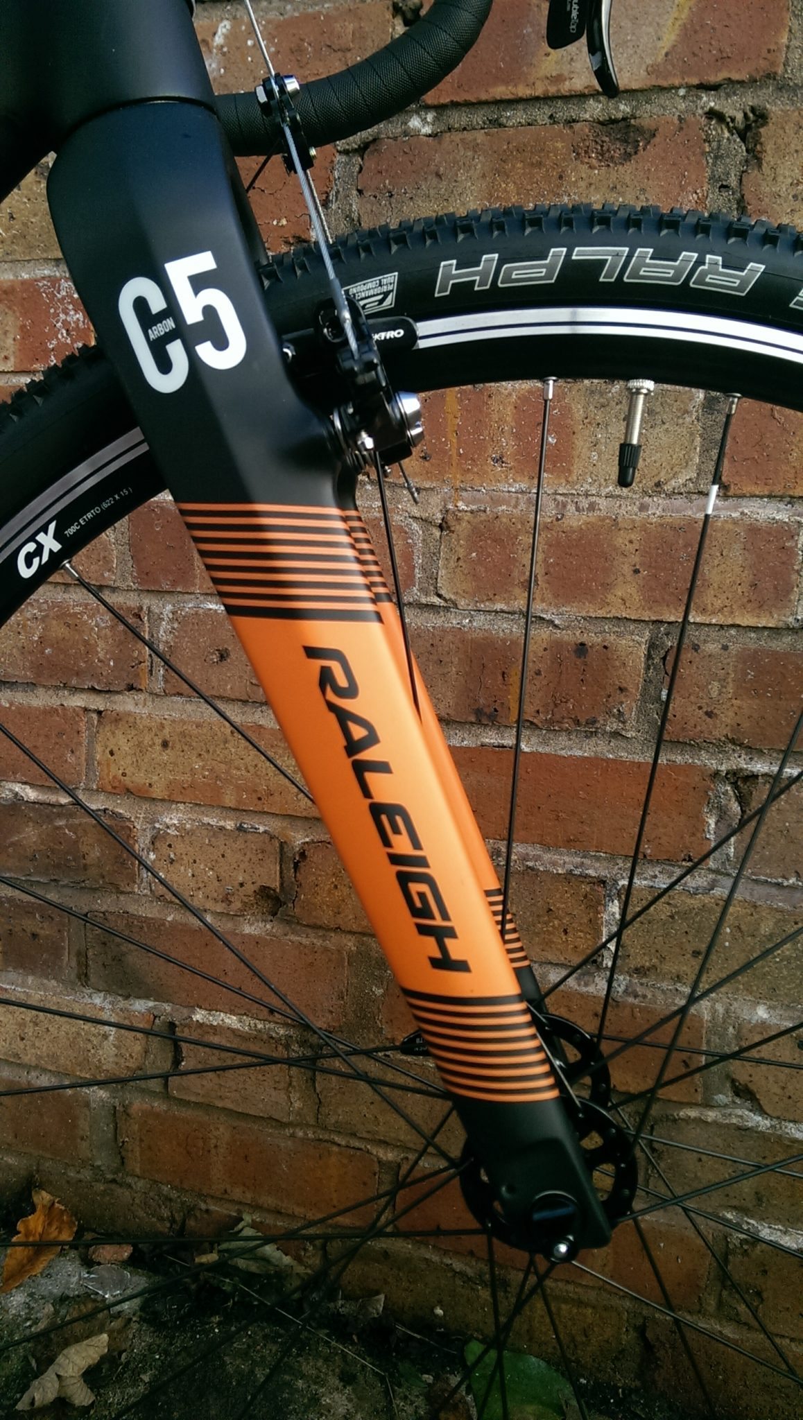 Big and beefy the C5 forks kept the RX on track