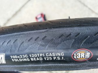 Kenda Kriterium info on the tyre itself - 23c, 120TPI and 125psi