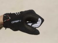 Pittard’s digital goat leather between thumb and forefinger
