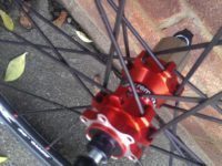 Anodised red rear hub
