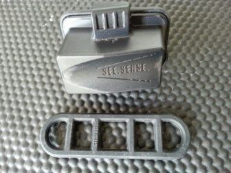 A rubber, ladder band attaches the See.Sense to your bike
