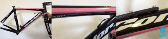 One of Dean Downing's frames in for a repair around the bottle cage bolts