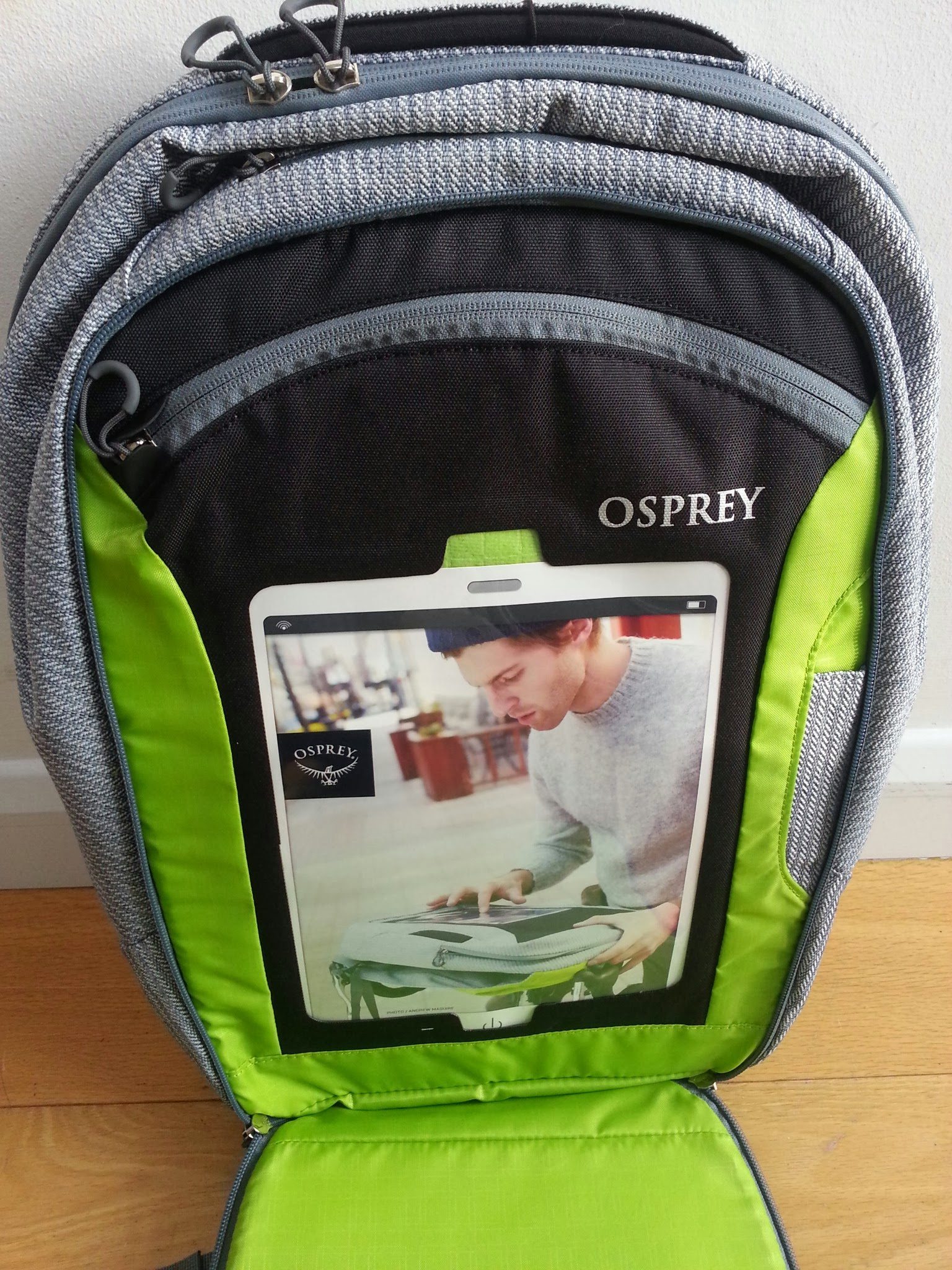 Handily, your tablet computer can be used without removing it from the bag