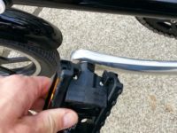 Folding pedals need to be snapped back into a usable position