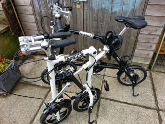 It still folds small enough to make transportation easy in a car or on the train, and to port the folded bike you simply push it along on its wheels