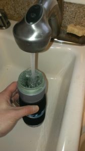 Filling the Flexr bottle