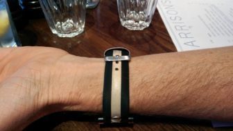 Underview of the Vittoria tyre turned watch strap