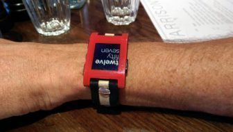 Cool wrist phone with Buckit Belts bicycle tyre strap
