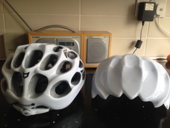 Rear views of the Catlike Mixino Helmet and Mixino Aero VD 2.0 Shell