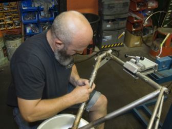 Handbuilt frames requires traditional craftsmenship