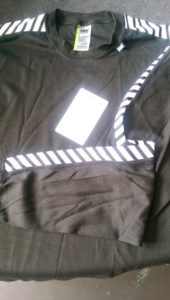 Highly reflective chevrons as loved by runners everywhere...