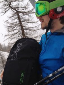 Alastair McNeill with the Poc 2.0 Vallee Blanche, Chamonix.