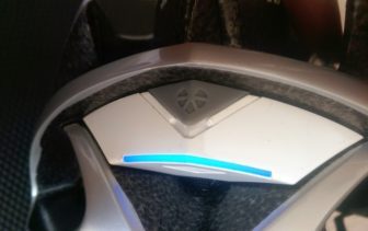 Tron style rear light just so people know that this helmet is a bit special