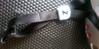 Strap adjustment is by way of snap fastenings similar to most helmets