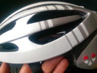 Side view of all Lazer helmets is quite unique with front designed to be worn low on forehead