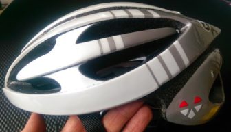 Side view of all Lazer helmets is quite unique with front designed to be worn low on forehead
