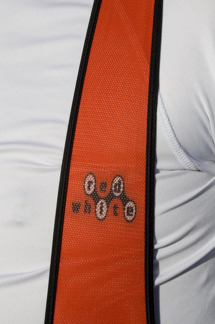 RedWhite bib shorts
