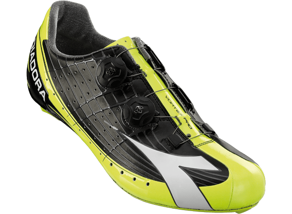 The sole of Diadora's Vortex Pro has eleven cut-outs to aid airflow, perfect for long summer rides