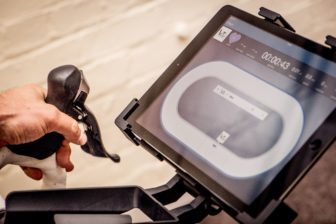 Attach your i-Pad, download the Velo-Trainer app and you're ready to go