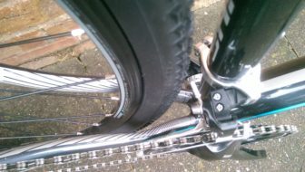 Lack of chainstay bridge means less places for wheel stopping mud to cling to