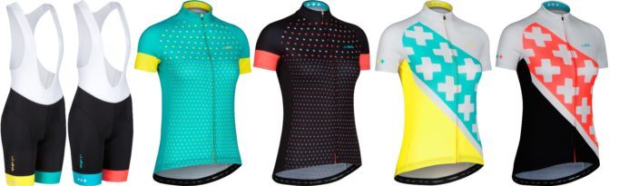 The dhb Blok women's range has less jerseys, but an extra short choice