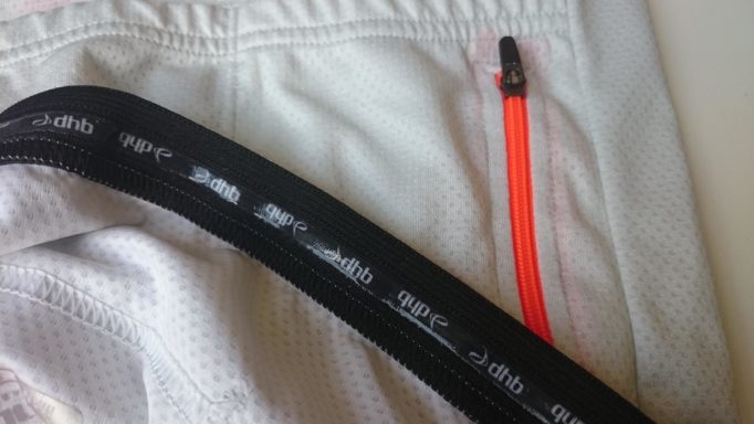 A rear zipped pocket for your tea money and silicone grippers on the SS15 Blok Micro jersey