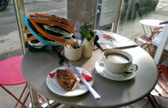 A proper mid-ride re-fuel in progress