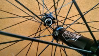 The Bortola uses straight pull, double butted aero spokes for a lively feel