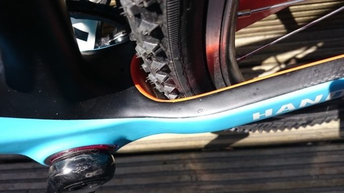 Schwalbe's Smart Sams were very effective, but at 40mm don't leave a lot of mud clearance, dry summer rides only