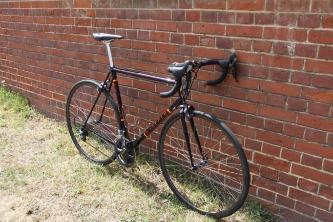 The Malcolm Custom Bicycles’ Custom Steel Frame loiters, waiting to show off it's old school ride