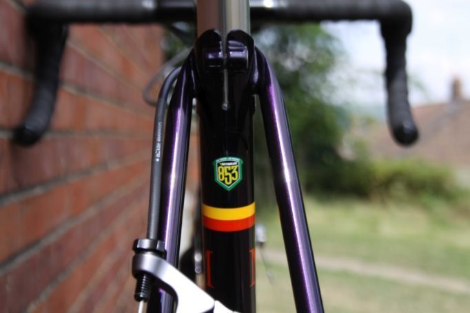 Reynolds 853 tubing was used for the Malcolm Custom Bicycles’ Custom Steel Frame