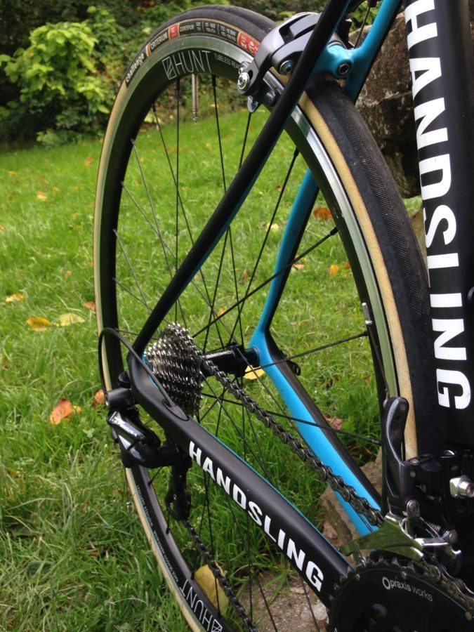 25mm tyres with just enough clearance in the frame.