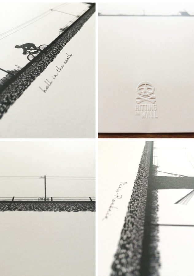 Details from the Hitting the Wall print "Hell of the North"