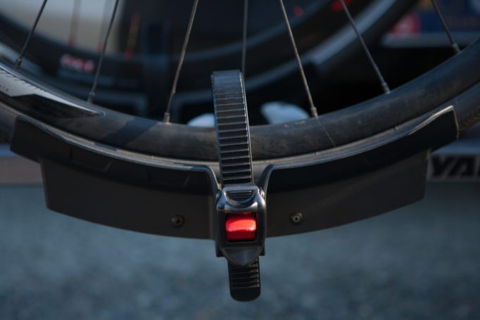 Straps to hold the wheels are fitted, although Josh found the main clamp more than enough